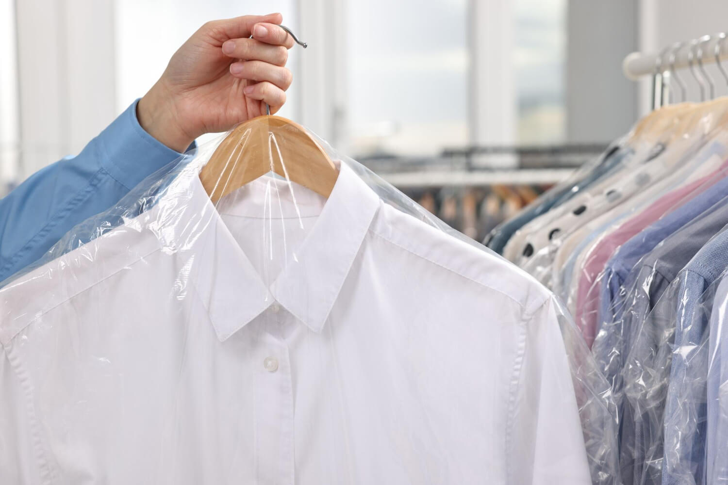 Dry cleaned suit